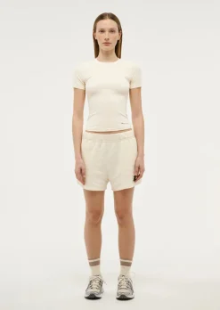 Women PE Nation - FOUNDATION SHORT SLEEVE TEE (WHISPER WHITE)