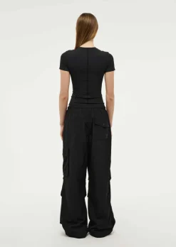 Women PE Nation P.E NATION - FOUNDATION SHORT SLEEVE TEE (BLACK)