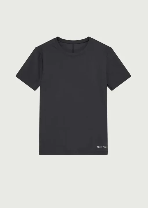 Women PE Nation P.E NATION - FOUNDATION SHORT SLEEVE TEE (BLACK)