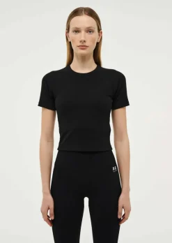 Women PE Nation - FREEPLAY SHORT SLEEVE RIB TEE (BLACK)