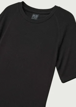 Women PE Nation - FREEPLAY SHORT SLEEVE RIB TEE (BLACK)