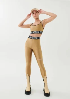 Women PE Nation - Goal Side Legging (Tannin/Brown Mid)