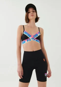 Women PE Nation - Half Volley Sports Bra (Black)