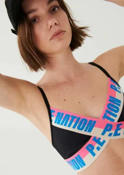 Women PE Nation - Half Volley Sports Bra (Black)