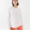Women PE Nation - Heads Up Ls Top (White)