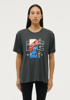 Women PE Nation - HERITAGE TEE (DARK SHADOW)