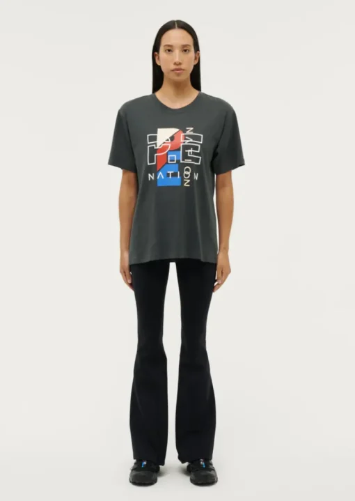 Women PE Nation - HERITAGE TEE (DARK SHADOW)