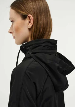 Women PE Nation - MID LENGTH MAN DOWN JACKET (BLACK)