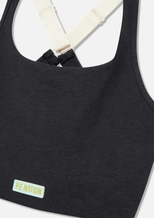 Women PE Nation - Orbital Sports Bra (Charcoal Marl)