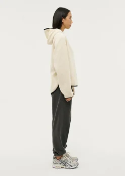 Women PE Nation - SHERPA HOODIE (PEARLED IVORY)