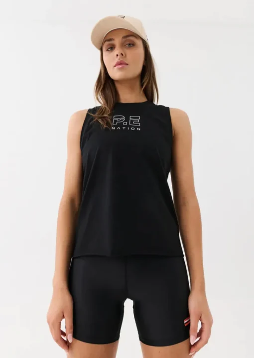 Women PE Nation - SHUFFLE TANK (BLACK)