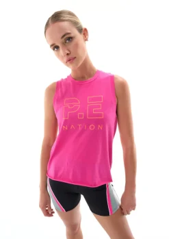 Women PE Nation - Shuffle Tank (Pink Glo)