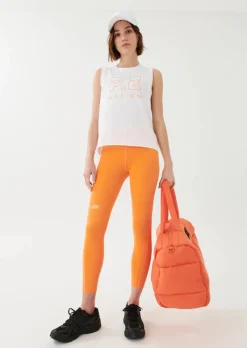 Women PE Nation - Shuffle Tank (White With Orange)