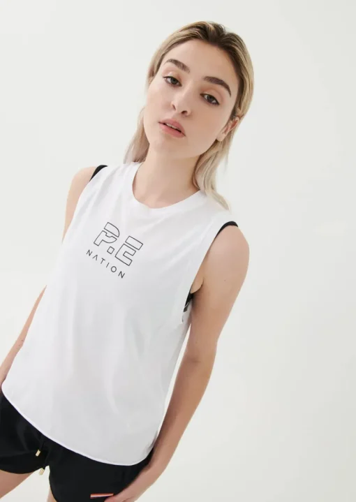 Women PE Nation - Shuffle Tank (white)