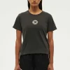 Women PE Nation - SPORTIVE SHORT SLEEVE TEE (WASHED BLACK)