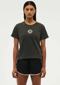 Women PE Nation - SPORTIVE SHORT SLEEVE TEE (WASHED BLACK)