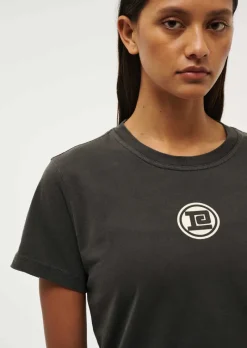 Women PE Nation - SPORTIVE SHORT SLEEVE TEE (WASHED BLACK)
