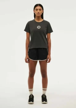 Women PE Nation - SPORTIVE SHORT SLEEVE TEE (WASHED BLACK)