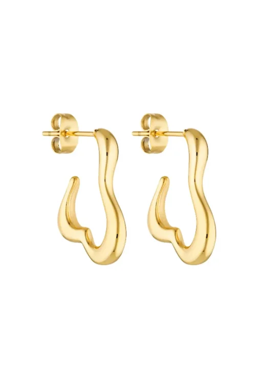 Women Porter Jewellery - BABY BONES HOOPS (GOLD)