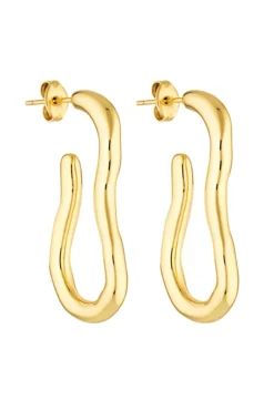 Women Porter Jewellery - BONES HOOPS (GOLD)