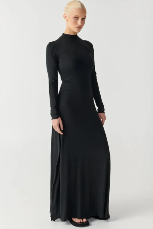 Third Form RAEF THE LABEL - CLEO PANELLED MAXI DRESS (BLACK)