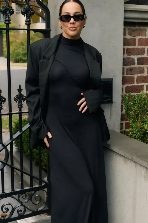 Third Form RAEF THE LABEL - CLEO PANELLED MAXI DRESS (BLACK)