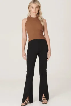 RAEF The Label - Joplin Split Front Pant (Black)