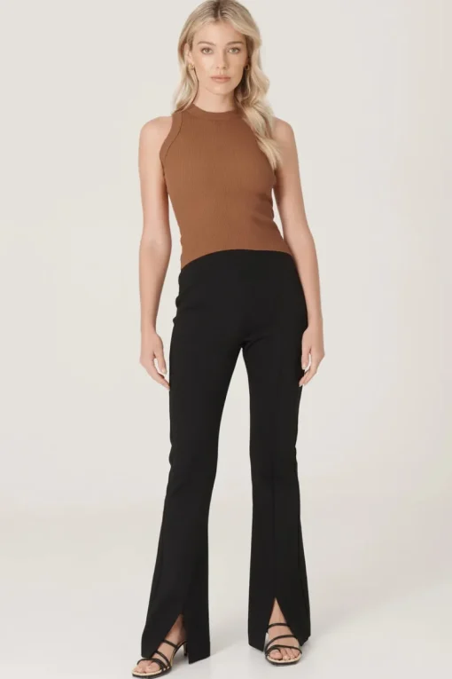 RAEF The Label - Joplin Split Front Pant (Black)