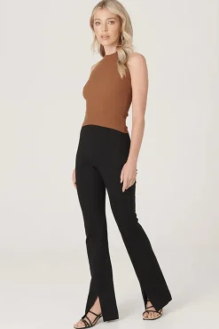 RAEF The Label - Joplin Split Front Pant (Black)
