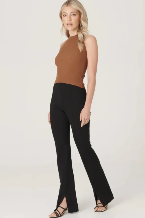 RAEF The Label - Joplin Split Front Pant (Black)