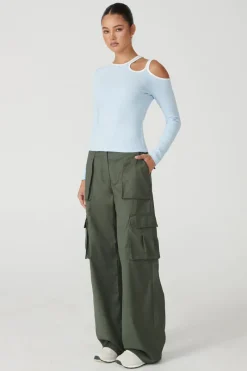 RAEF The Label REAF THE LABEL - KIRA CARGO PANT (DARK KHAKI)