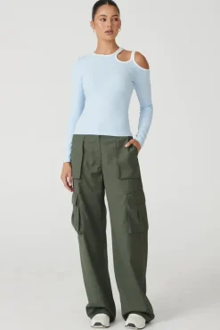 RAEF The Label REAF THE LABEL - KIRA CARGO PANT (DARK KHAKI)