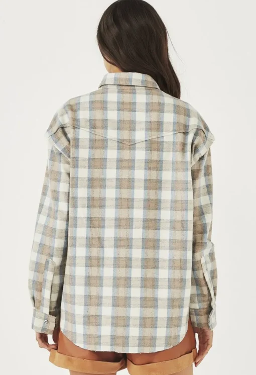 Remain - BILLIE FLANNEL SHIRT (SAND CHECK)