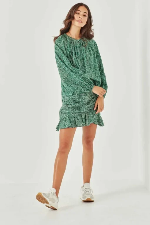 Women Remain - Sienna Shirt (Hunter Green Paisley)
