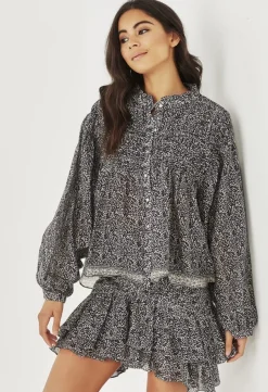 Remain - Sylvie Shirt (Navy Paisley) FINAL SALE