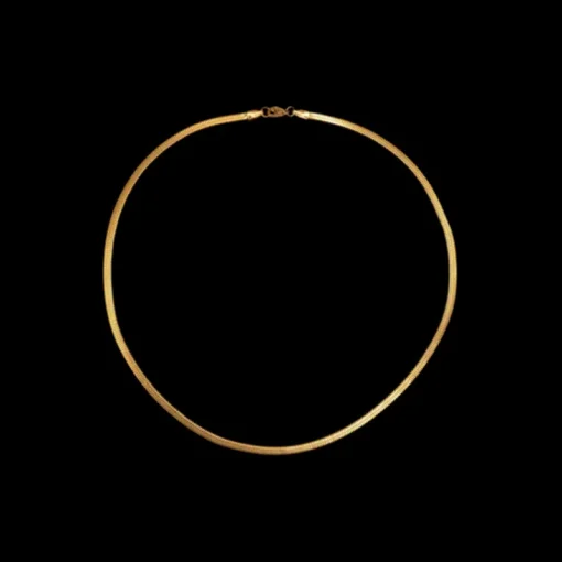 Women Riche Paris Femme RICHÉ PARIS FEMME - HERRINGBONE GOLD NECKLACE 4MM