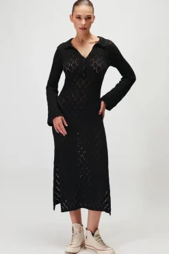 Women Rue Stiic - Alicia Maxi Knit Dress (Black)