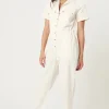 Women Rue Stiic - DAISY EMBRO JUMPSUIT GAURA (WHITE)