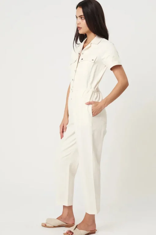 Women Rue Stiic - DAISY EMBRO JUMPSUIT GAURA (WHITE)