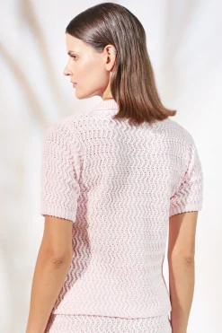 Women Rue Stiic - Feli Knit Polo Tee (Ice Pink)