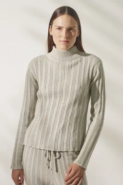 Women Rue Stiic - Henley Knit (Warm Grey)