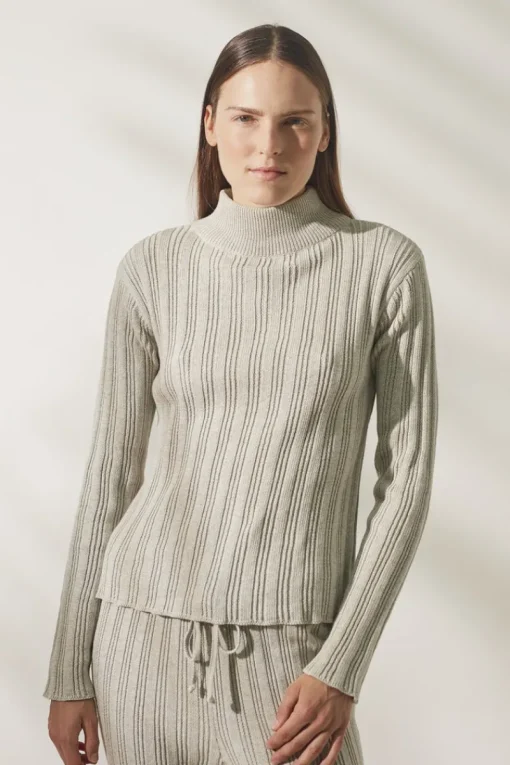 Women Rue Stiic - Henley Knit (Warm Grey)