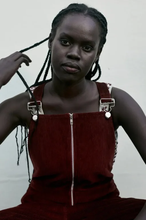 Women Rue Stiic - Jayda Overall (Maroon Red)