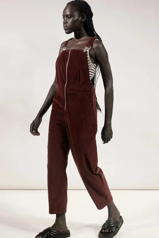 Women Rue Stiic - Jayda Overall (Maroon Red)
