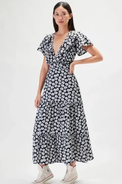 Rue Stiic - Lucille Maxi Dress (Black Dahlia Floral)