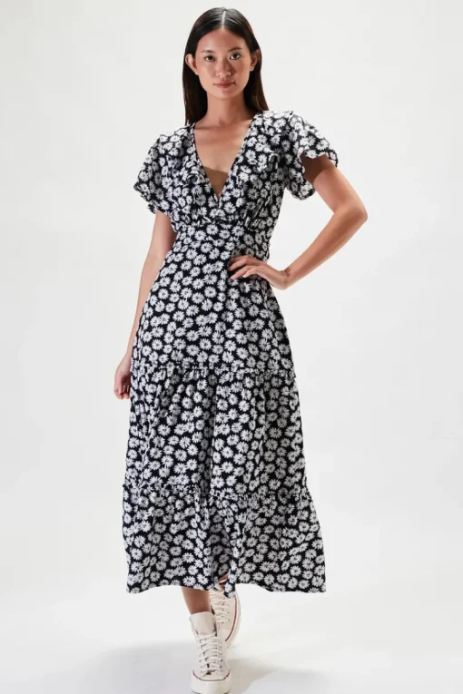 Rue Stiic - Lucille Maxi Dress (Black Dahlia Floral)