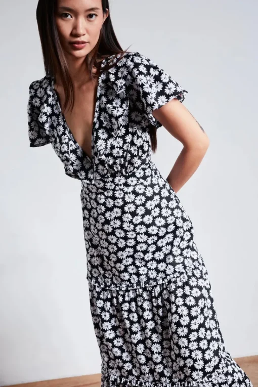 Rue Stiic - Lucille Maxi Dress (Black Dahlia Floral)