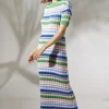 Rue Stiic - Wren Maxi Knit Dress (Retro Stripe Orchid Pink)