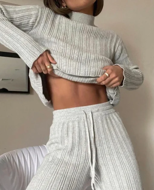 Women Rue Stiic - Zahara Knit Pant (Warm Grey)