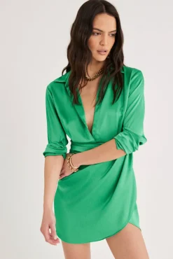 Rumer - Allegra Shirt Dress (Green)
